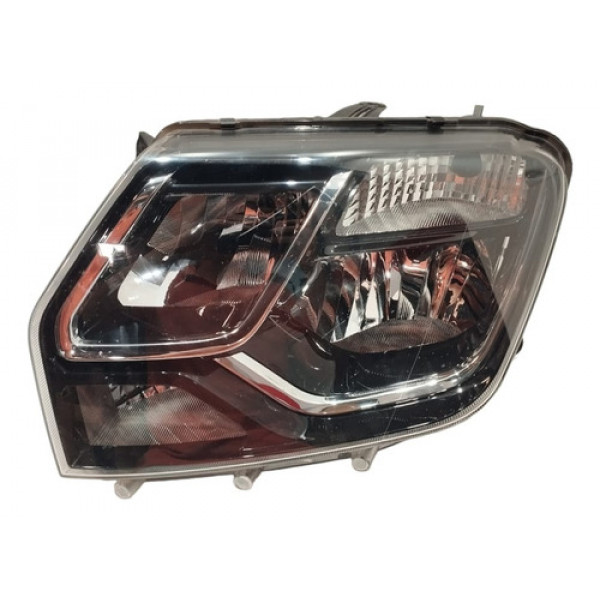 Farol Esquerdo Masc Negra Renault Duster/oroch 2016/2018