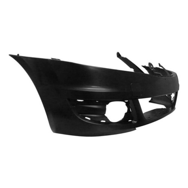 Parachoque Dianteiro Logan 10/14 Com Furo Milha Preto Liso Preto