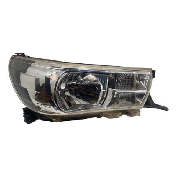 Farol Direito Cromado Sem Led Toyota Hilux 2016/2019