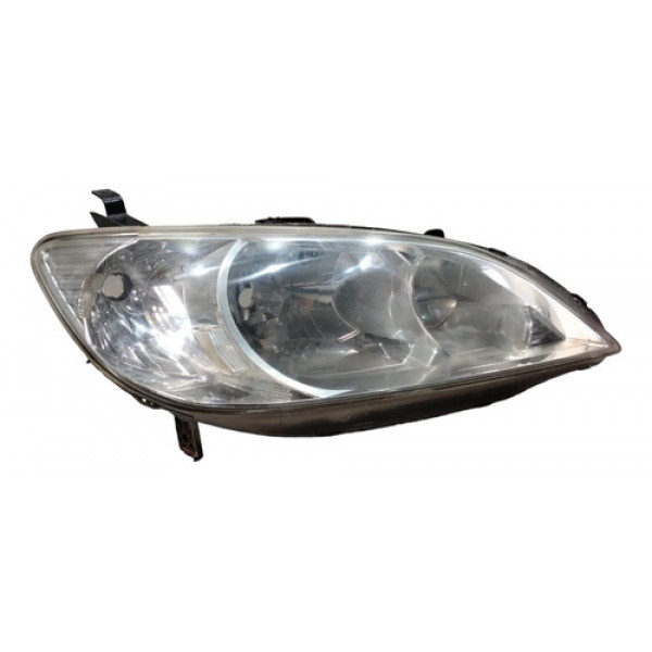 Farol Esquerdo Cromado Honda Civic 2004 A 2006